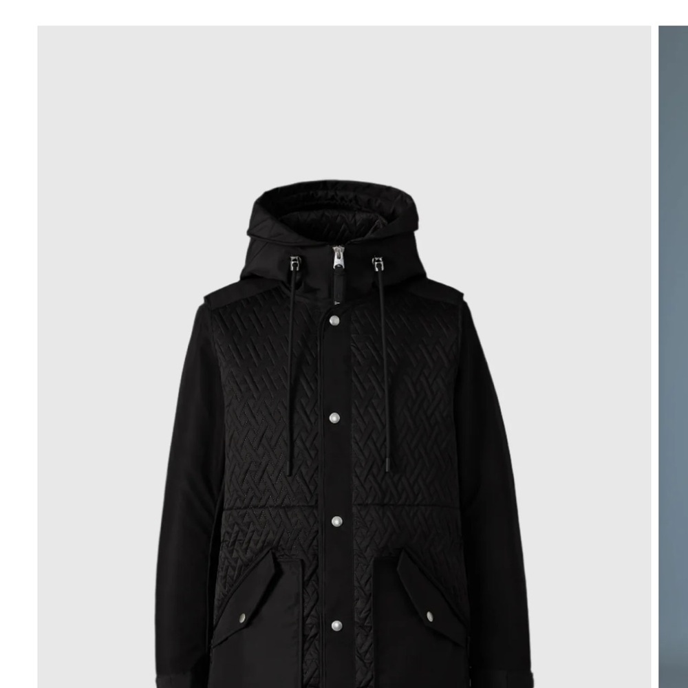 Mackage Womens  Black Quilted Hooded Jacket 3 in 1 Melda- worn once!